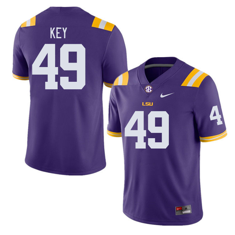 LSU Tigers #49 Arden Key College Football Jerseys Stitched Sale-Purple